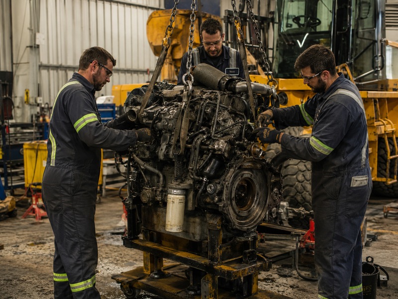 Wheel loader transmission service